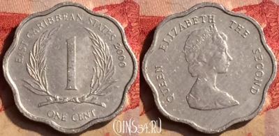 Восточные Карибы 1 цент 2000 года, KM# 10, 404-135