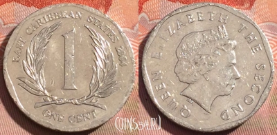 Восточные Карибы 1 цент 2004 года, KM# 34, 264a-093
