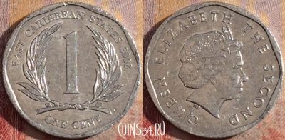 Восточные Карибы 1 цент 2008 года, KM# 34, 170a-025