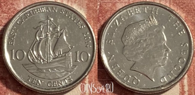 Восточные Карибы 10 центов 2014 г., KM# 37a, 484р-097 ♛