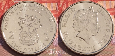 Восточные Карибы 2 доллара 2011 года, KM# 87, 106c-133