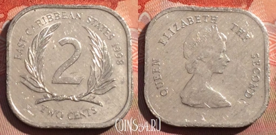 Восточные Карибы 2 цента 1998 года, KM# 11, 271a-031
