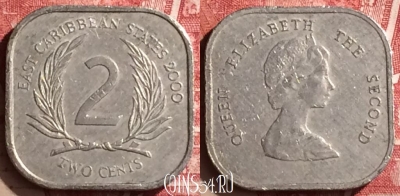 Восточные Карибы 2 цента 2000 года, KM# 11, 178n-125
