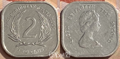 Восточные Карибы 2 цента 2000 года, KM# 11, 431q-016 ♛