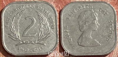 Восточные Карибы 2 цента 2000 г., KM# 11, 483р-139 ♛