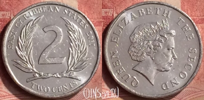 Восточные Карибы 2 цента 2011 года, KM# 35, 103m-044