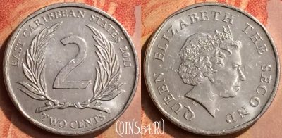 Восточные Карибы 2 цента 2011 года, KM# 35, 135n-003