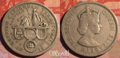 Восточные Карибы 50 центов 1955 года, KM# 7, 121d-059