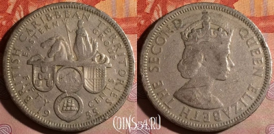 Восточные Карибы 50 центов 1955 года, KM# 7, 179f-043