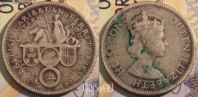 Восточные Карибы 50 центов 1995 года, KM# 7, 187-028