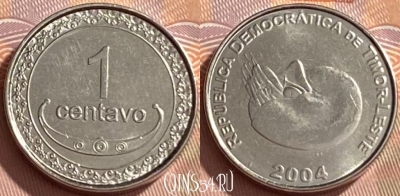 Восточный Тимор 1 сентаво 2004 года, KM# 1, 467q-392
