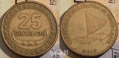 Восточный Тимор 25 сентаво 2013 года, KM# 4, 198-094