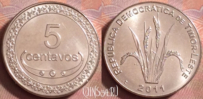 Восточный Тимор 5 сентаво 2011 г., KM# 2, UNC, 171k-002