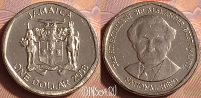 Ямайка 1 доллар 2008 года, KM# 189, 431-136