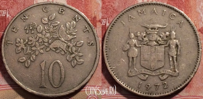 Ямайка 10 центов 1972 года, KM# 47, 206-032