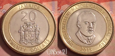 Ямайка 20 долларов 2015 года, 258k-107