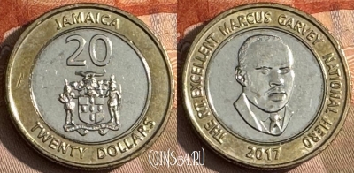 Ямайка 20 долларов 2017 года, s216t-022