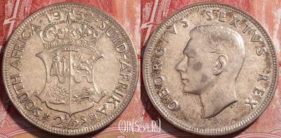 ЮАР (Южная Африка) 2,5 шиллинга 1952 года, KM# 39.2,