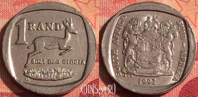 ЮАР 1 ранд 1992 года, KM# 138, 278i-086