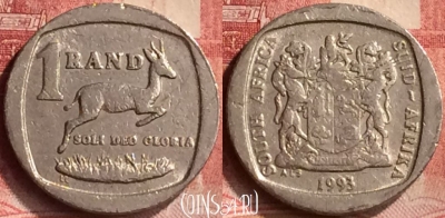 ЮАР 1 ранд 1993 года, KM# 138, 202m-120
