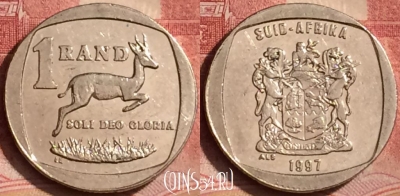 ЮАР 1 ранд 1997 года, KM# 164, 395-110