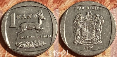 ЮАР 1 ранд 1999 года, KM# 164, 464q-604
