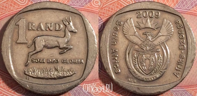 ЮАР 1 ранд 2009 года, KM# 468, 181-060