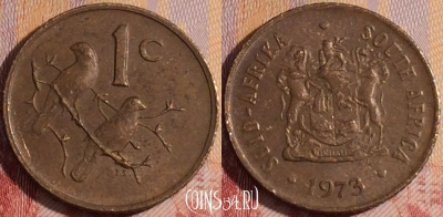 ЮАР 1 цент 1973 года, KM# 82, 155a-134