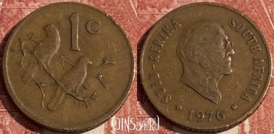 ЮАР 1 цент 1976 года, KM# 91, 247r-123