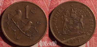 ЮАР 1 цент 1977 года, KM# 82, 187j-076