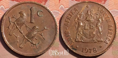 ЮАР 1 цент 1978 года, KM# 82, 088c-044