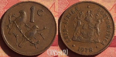 ЮАР 1 цент 1978 года, KM# 82, 225i-041