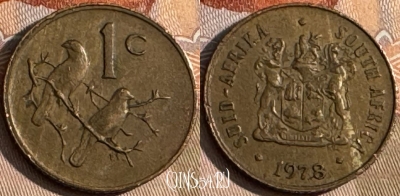 ЮАР 1 цент 1978 года, KM# 82, s225t-004