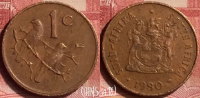 ЮАР 1 цент 1980 года, KM# 82, 077m-048