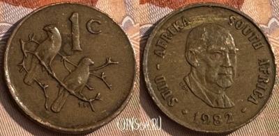 ЮАР 1 цент 1982 года, KM# 109, 101t-014