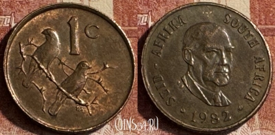 ЮАР 1 цент 1982 года, KM# 109, 179s-026