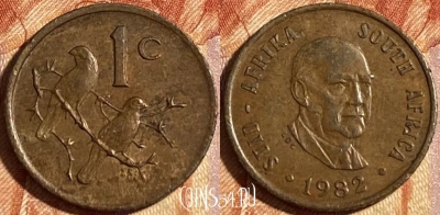 ЮАР 1 цент 1982 года, KM# 109, 464q-615