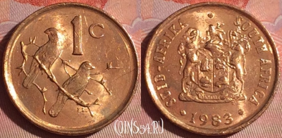 ЮАР 1 цент 1983 года, KM# 82, 049i-147