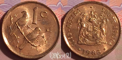 ЮАР 1 цент 1983 года, KM# 82, 061j-124