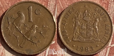 ЮАР 1 цент 1983 года, KM# 82, 152r-078
