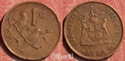 ЮАР 1 цент 1983 года, KM# 82, 409-054