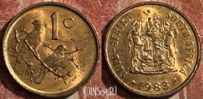 ЮАР 1 цент 1983 года, KM# 82, s477s-056