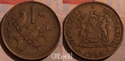 ЮАР 1 цент 1984 года, KM# 82, 180b-126