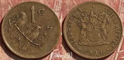 ЮАР 1 цент 1984 года, KM# 82, 463r-532
