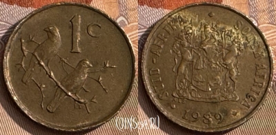ЮАР 1 цент 1989 года, KM# 82, s057s-026