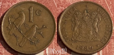 ЮАР 1 цент 1989 года, KM# 82, 247r-109