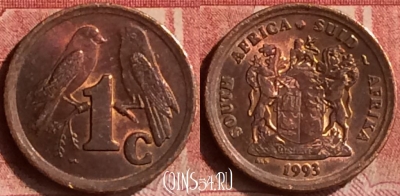 ЮАР 1 цент 1993 года, KM# 132, 078m-066