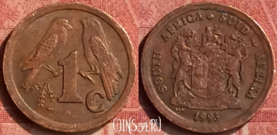 ЮАР 1 цент 1993 года, KM# 132, 409-058