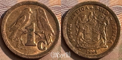 ЮАР 1 цент 1994 года, KM# 132, 053s-076