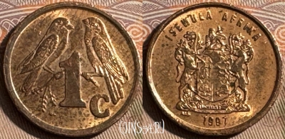 ЮАР 1 цент 1997 года, KM# 170, s481s-143